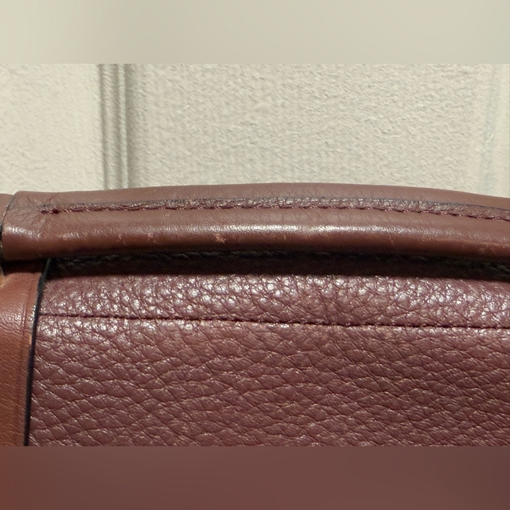 COACH Bleecker Boudreaux Pebbled Leather Mini Brooklyn Messenger Bag - Picture 12 of 16